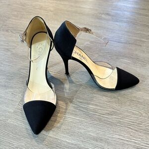 Chanel PVC transparent 4 inch pumps